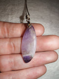 Chevron Amethyst Pendant Necklace | Genuine Natural Banded Amethyst Crystal | Polished Gemstone Necklace | #124