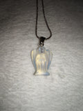 Opalite Angel Pendant Necklace | Carved Opalite Angel | Polished Crystal Necklace | #126