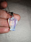 Opalite Angel Pendant Necklace | Carved Opalite Angel | Polished Crystal Necklace | #126