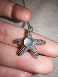 Labradorite Starfish Pendant Necklace | Genuine Natural Labradorite Cabochon | Ocean-Inspired Gemstone Necklace | #127