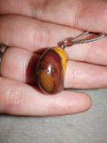 Mookaite Jasper Crescent Moon Pendant Necklace | Genuine Natural Mookaite Crystal Moon | Polished Gemstone Necklace | #128