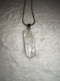 Clear Quartz Crystal Point Pendant Necklace | Genuine Natural Quartz Point | Raw Style Gemstone Necklace | #129