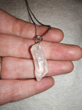 Clear Quartz Crystal Point Pendant Necklace | Genuine Natural Quartz Point | Raw Style Gemstone Necklace | #129