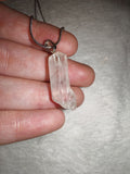 Clear Quartz Crystal Point Pendant Necklace | Genuine Natural Quartz Point | Raw Style Gemstone Necklace | #129