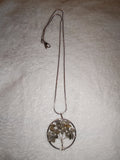 Labradorite Tree of Life Pendant Necklace | Natural Labradorite Chip Tree | Silver Tone | #138