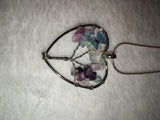 Mixed Gemstone Tree of Life Pendant Necklace | Crystal Tree Necklace | Silver Tone | #150