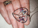 Mixed Gemstone Tree of Life Pendant Necklace | Crystal Tree Necklace | Silver Tone | #150