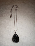 Mixed Gemstone Floating Chip Teardrop Pendant Necklace | Glass Locket Crystal Pendant | #152
