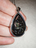 Mixed Gemstone Floating Chip Teardrop Pendant Necklace | Glass Locket Crystal Pendant | #152