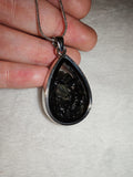 Mixed Gemstone Floating Chip Teardrop Pendant Necklace | Glass Locket Crystal Pendant | #152