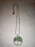 Green Aventurine Tree of Life Pendant Necklace | Wire Wrapped Crystal Tree | Gemstone Necklace | #156