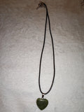 Nephrite Jade Heart Pendant Necklace | Natural Green Jade Crystal Heart | Gift for Her | #158