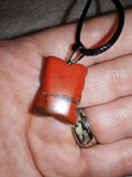 Red Jasper Owl Pendant Necklace | Natural Crystal Owl Carving | Gemstone Animal Necklace | #159