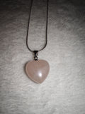 Rose Quartz Heart Pendant Necklace | Natural Pink Crystal Heart | Love Stone Jewellery | #160