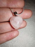 Rose Quartz Heart Pendant Necklace | Natural Pink Crystal Heart | Love Stone Jewellery | #160
