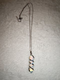 Opalite Wrapped Point Pendant Necklace | Opalite Crystal Hexagonal Point | Wire Wrapped Gemstone | #161