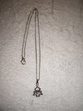 Rainbow Moonstone (White Labradorite) Christmas Tree Pendant Necklace | Blue Flash Crystal | #163