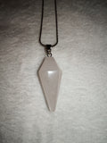 Rose Quartz Double Terminated Hexagonal Point Pendant Necklace Crystal Healing Gift #164