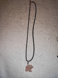 Rose Quartz Bear Pendant Necklace Natural Crystal Gemstone Animal Gift #167