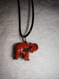 Red Jasper Elephant Pendant Necklace Natural Gemstone Crystal Healing Animal Gift #169