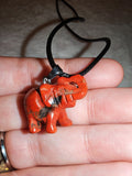 Red Jasper Elephant Pendant Necklace Natural Gemstone Crystal Healing Animal Gift #169
