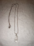 Clear Quartz Natural Crystal Point Pendant Necklace Gemstone Healing Crystal Gift #170