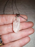 Clear Quartz Natural Crystal Point Pendant Necklace Gemstone Healing Crystal Gift #170