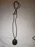 Labradorite Oval Pendant Necklace Natural Blue Flash Gemstone Crystal Gift #171