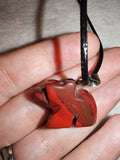 Red Jasper Bear Pendant Necklace Hand Carved Natural Gemstone Crystal Gift #175