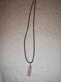 Rose Quartz Bar Pendant Necklace Natural Crystal Pink Gemstone Gift #177