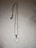 Clear Quartz Angel Pendant Necklace Hand Carved Natural Crystal Gift #178