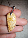 Natural Picture Jasper Angel Wing Pendant Necklace Brown Cream Gemstone #181