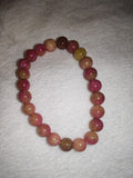 Natural Rhodonite 8mm Gemstone Bead Stretch Bracelet Pink Crystal Jewellery #1