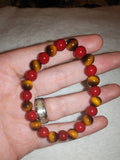 Red Tiger's Eye & Red Agate 8mm Gemstone Bead Stretch Bracelet Crystal #3