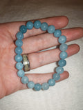 Aquamarine 8mm Natural Gemstone Bead Stretch Bracelet Crystal Jewellery #6