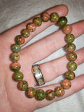 Unakite 8mm Natural Gemstone Bead Stretch Bracelet Crystal Jewellery #8