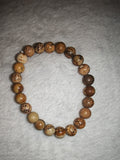 Picture Jasper 8mm Natural Gemstone Round Bead Stretch Bracelet #19