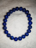 Lapis Lazuli 8mm Natural Gemstone Round Bead Stretch Bracelet #21