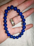 Lapis Lazuli 8mm Natural Gemstone Round Bead Stretch Bracelet #21