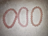 Rose Quartz Crystal Bracelet 8mm Natural Pink Gemstone Beaded Stretch Healing #24