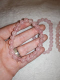 Rose Quartz Crystal Bracelet 8mm Natural Pink Gemstone Beaded Stretch Healing #24