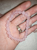 Rose Quartz Crystal Bracelet 8mm Natural Pink Gemstone Beaded Stretch Healing #24