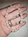 Rose Quartz Crystal Bracelet 8mm Natural Pink Gemstone Beaded Stretch Healing #24