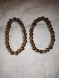Smoky Quartz Crystal Bracelet 8mm Natural Brown Gemstone Beaded Stretch #25