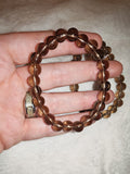 Smoky Quartz Crystal Bracelet 8mm Natural Brown Gemstone Beaded Stretch #25