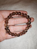Smoky Quartz Crystal Bracelet 8mm Natural Brown Gemstone Beaded Stretch #25