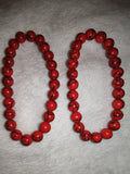 Red Howlite Crystal Bracelet 8mm Dyed Gemstone Beaded Stretch Gift #26