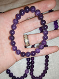 Amethyst Crystal Bracelet 8mm Natural Purple Gemstone Beaded Stretch #76