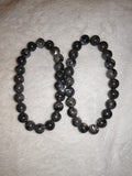 Natural Larvikite (Black Labradorite) Beaded Bracelet 8mm Stretch Crystal Jewellery #31