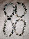 Natural Tree Agate Beaded Bracelet 8mm Stretch Crystal Healing Jewellery #33
